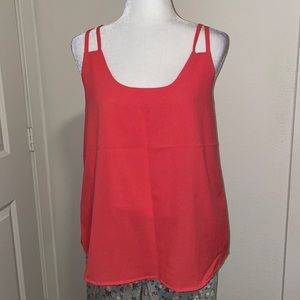 Belle du jour orange or peach tank top with straps